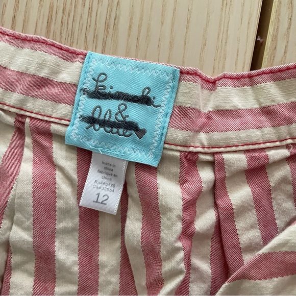 Kimchi & Blue cute red and white striped skirt button placket 12 Anthropologie - Picture 5 of 10